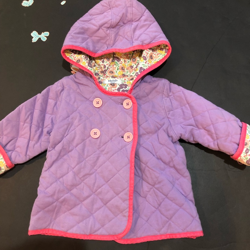 Mini Boden Purple Coat